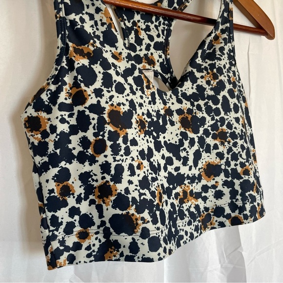 SAGE Women’s Navy Blue Orange Racer Back Sports Bra  Removable Pads Size Small - Picture 2 of 9